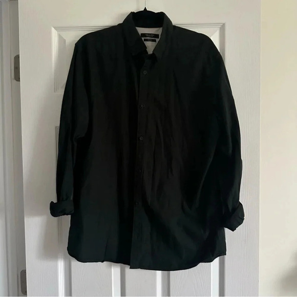 Size XL Jack & Jones JJEGINGHAM Dark Green Olive Dress Shirt - Picture 4 of 6